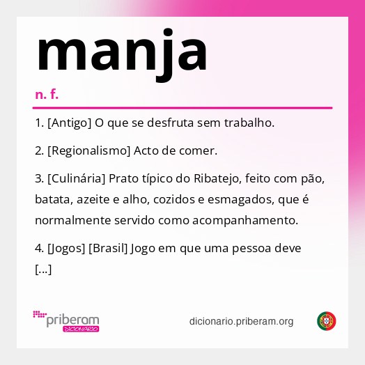 Significado de manja