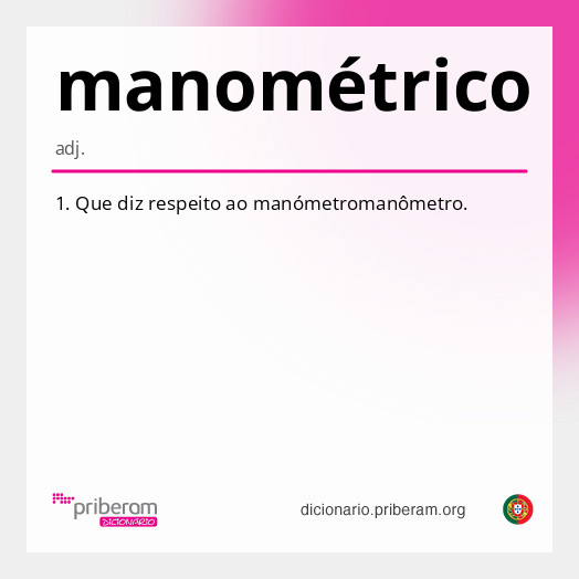 Significado de manométrico
