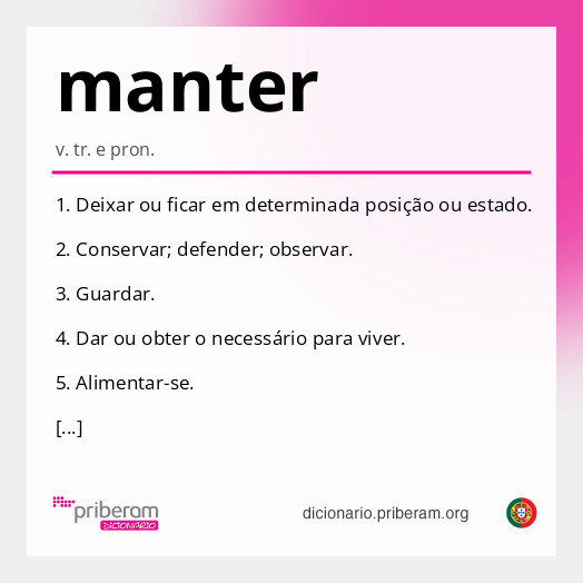 Significado de manter