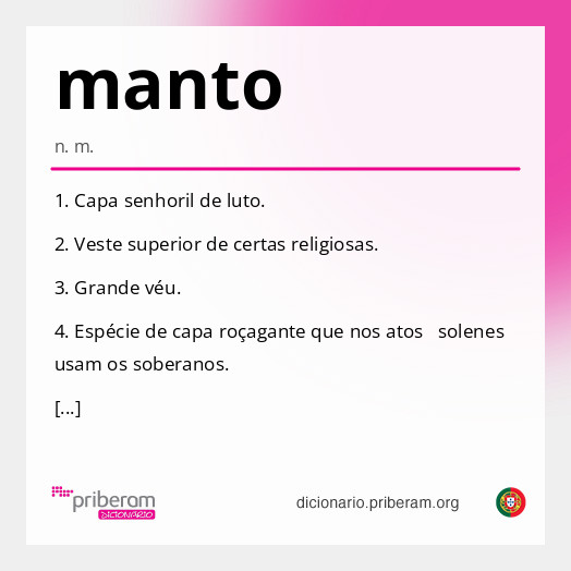 Significado de manto
