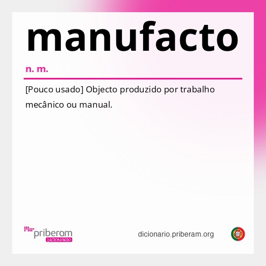 Significado de manufacto