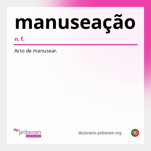 Significado de manuseação