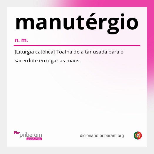 Significado de manutérgio