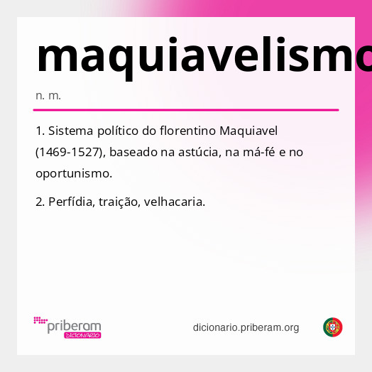 Significado de maquiavelismo