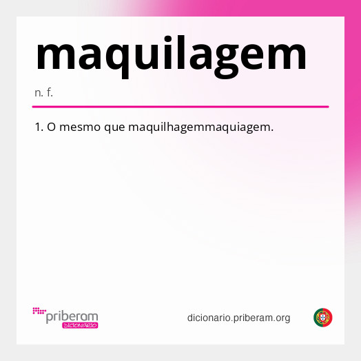 Significado de maquilagem