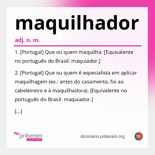 Significado de maquilhador