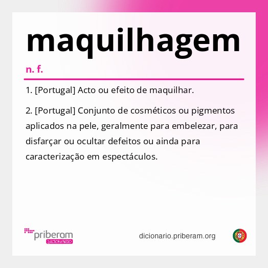 Significado de maquilhagem