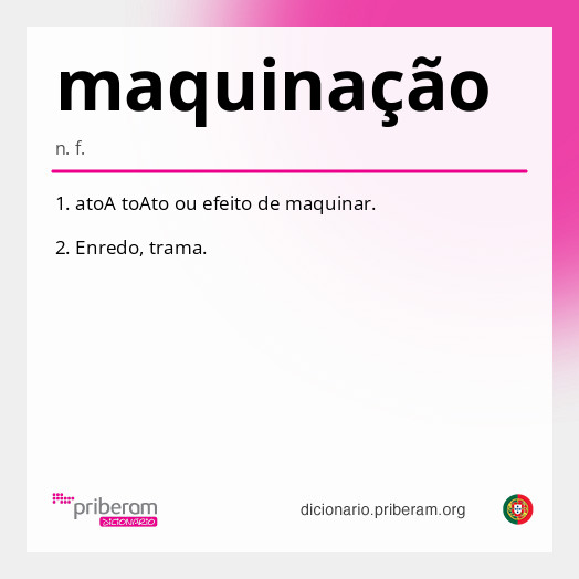 Significado de maquinação