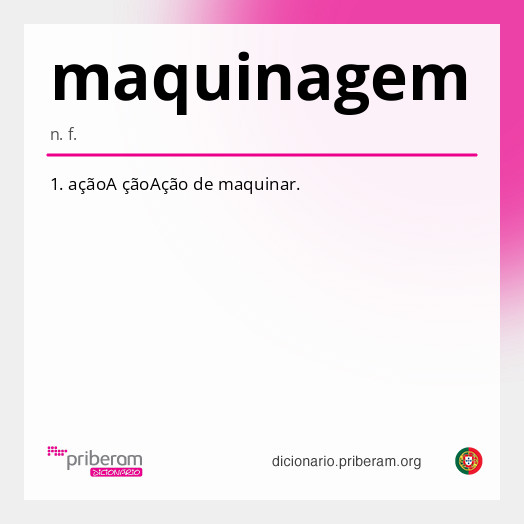 Significado de maquinagem