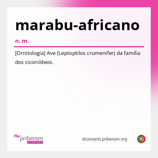 Significado de marabu-africano