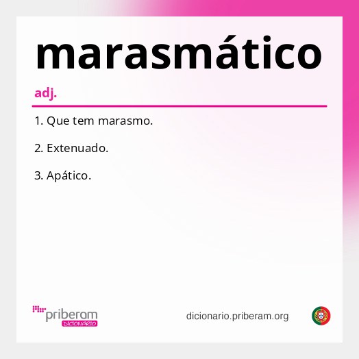 Significado de marasmático