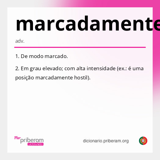 Significado de marcadamente