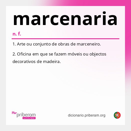 Significado de marcenaria