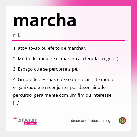 Significado de marcha