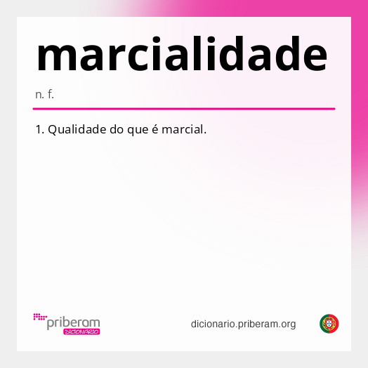 Significado de marcialidade