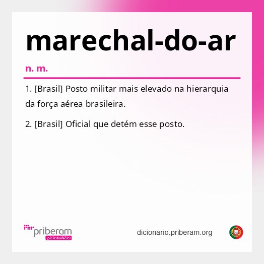 Significado de marechal-do-ar