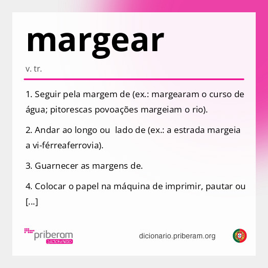 Significado de margear