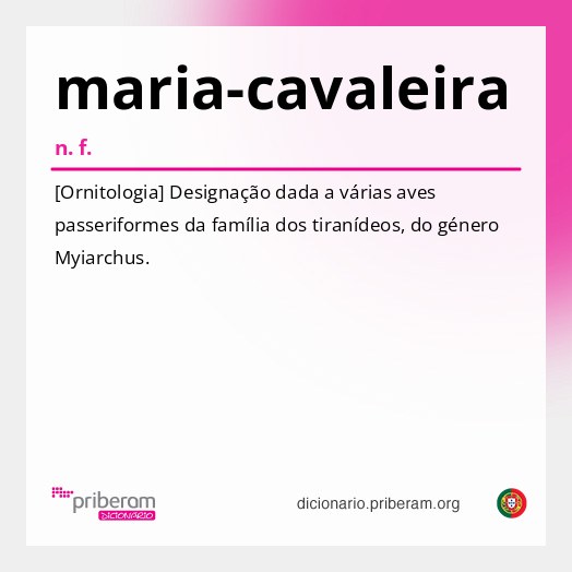 Significado de maria-cavaleira