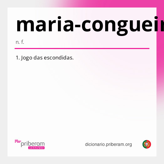 Significado de maria-congueira