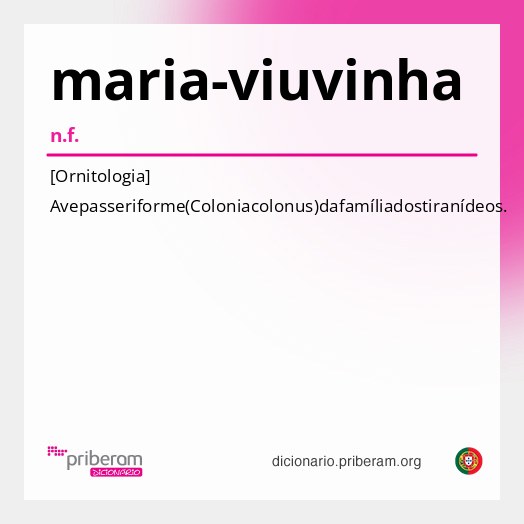 Significado de maria-viuvinha