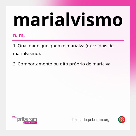 Significado de marialvismo