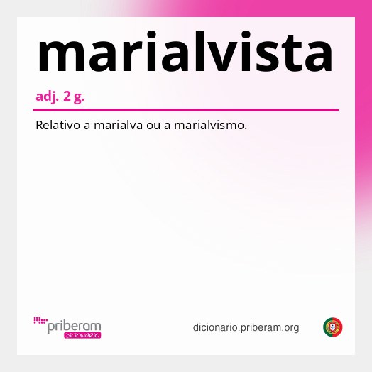 Significado de marialvista