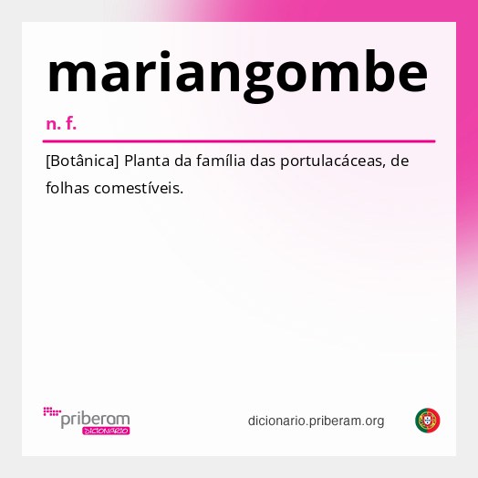 Significado de mariangombe