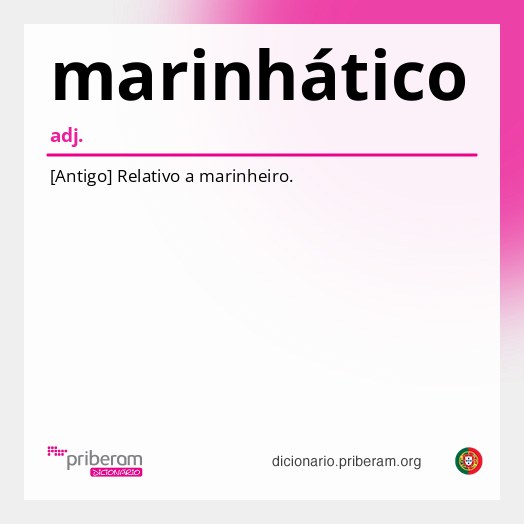 Significado de marinhático