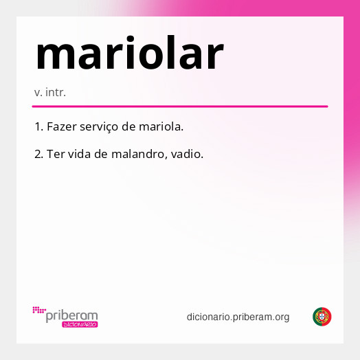 Significado de mariolar