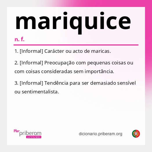 Significado de mariquice