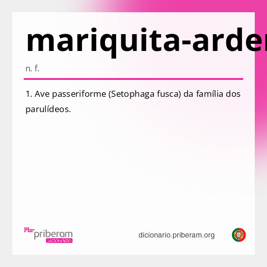 Significado de mariquita-ardente