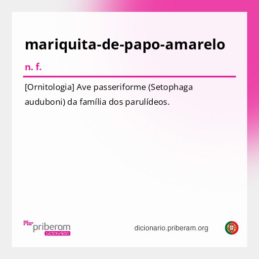Significado de mariquita-de-papo-amarelo