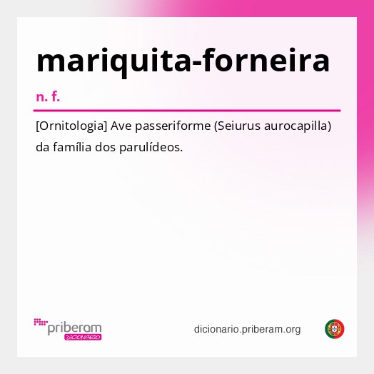 Significado de mariquita-forneira