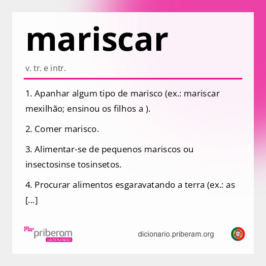 Significado de mariscar