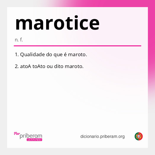 Significado de marotice