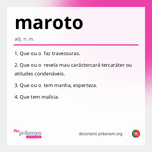 Significado de maroto
