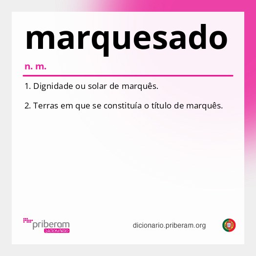 Significado de marquesado