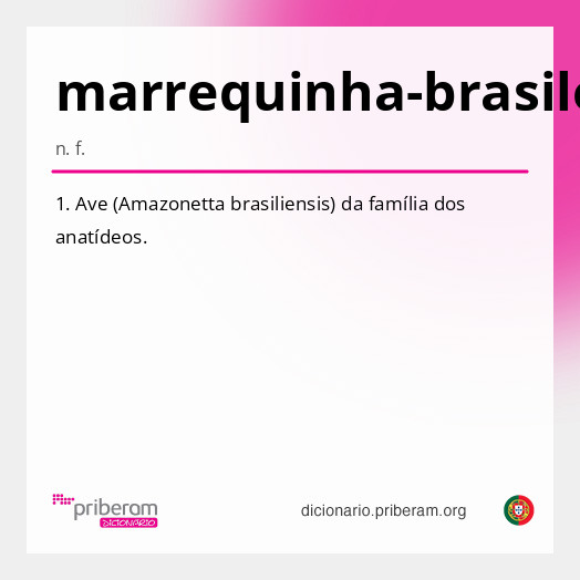 Significado de marrequinha-brasileira