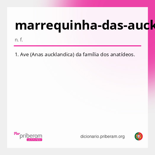 Significado de marrequinha-das-auckland