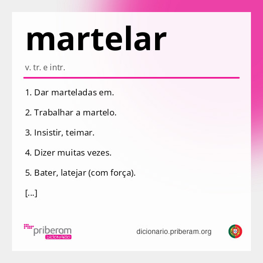 Significado de martelar