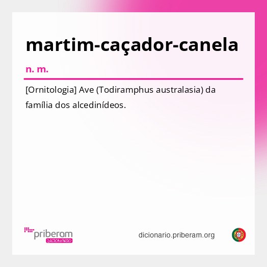 Significado de martim-caçador-canela