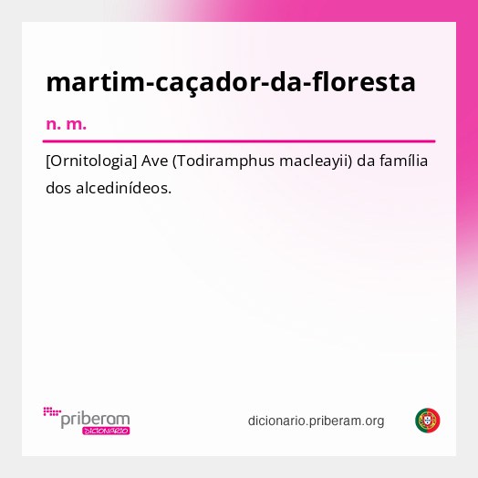 Significado de martim-caçador-da-floresta
