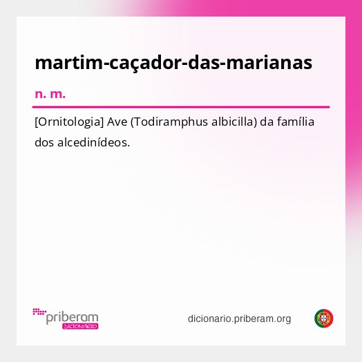 Significado de martim-caçador-das-marianas