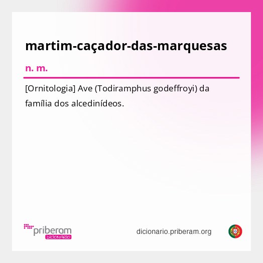 Significado de martim-caçador-das-marquesas