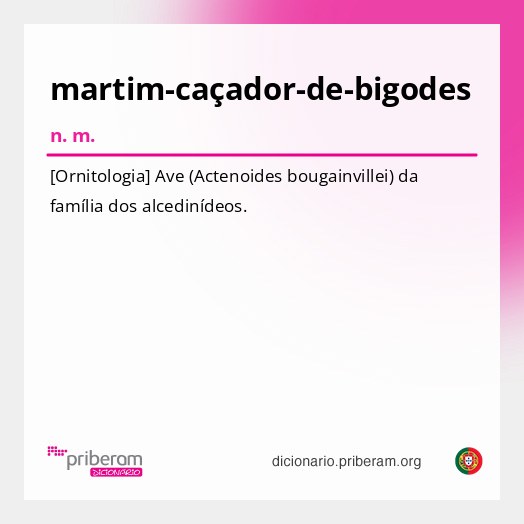 Significado de martim-caçador-de-bigodes