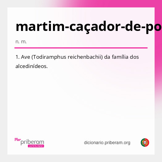 Significado de martim-caçador-de-ponapé