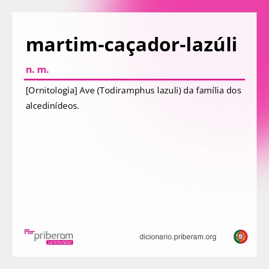 Significado de martim-caçador-lazúli