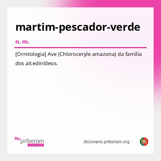Significado de martim-pescador-verde