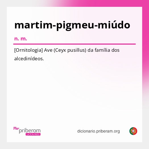 Significado de martim-pigmeu-miúdo