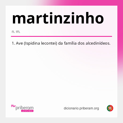 Significado de martinzinho